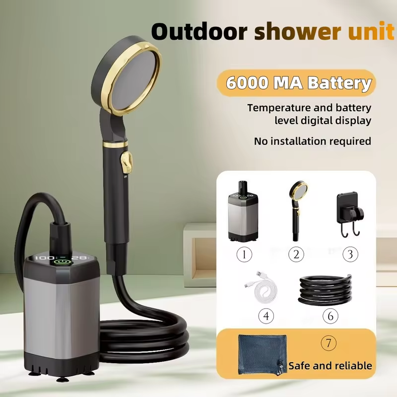 Outdoor Camping Showers - Doccia Elettrica Portatile da Esterno, Kit