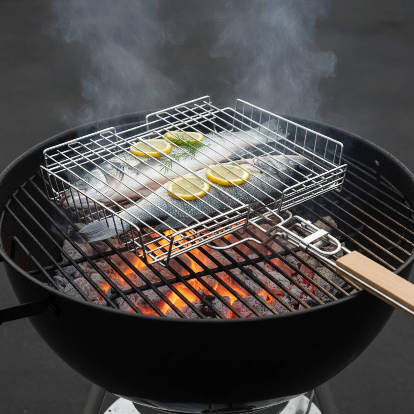 Outdoor Camping Food - Cestello per Griglia con Manico in