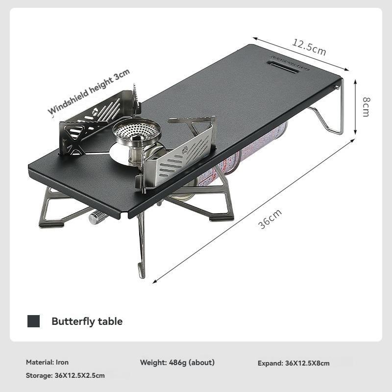 Outdoor Camping Kitchen Set - CAMPINGMOON GT-3 Nero Set Tavolo da