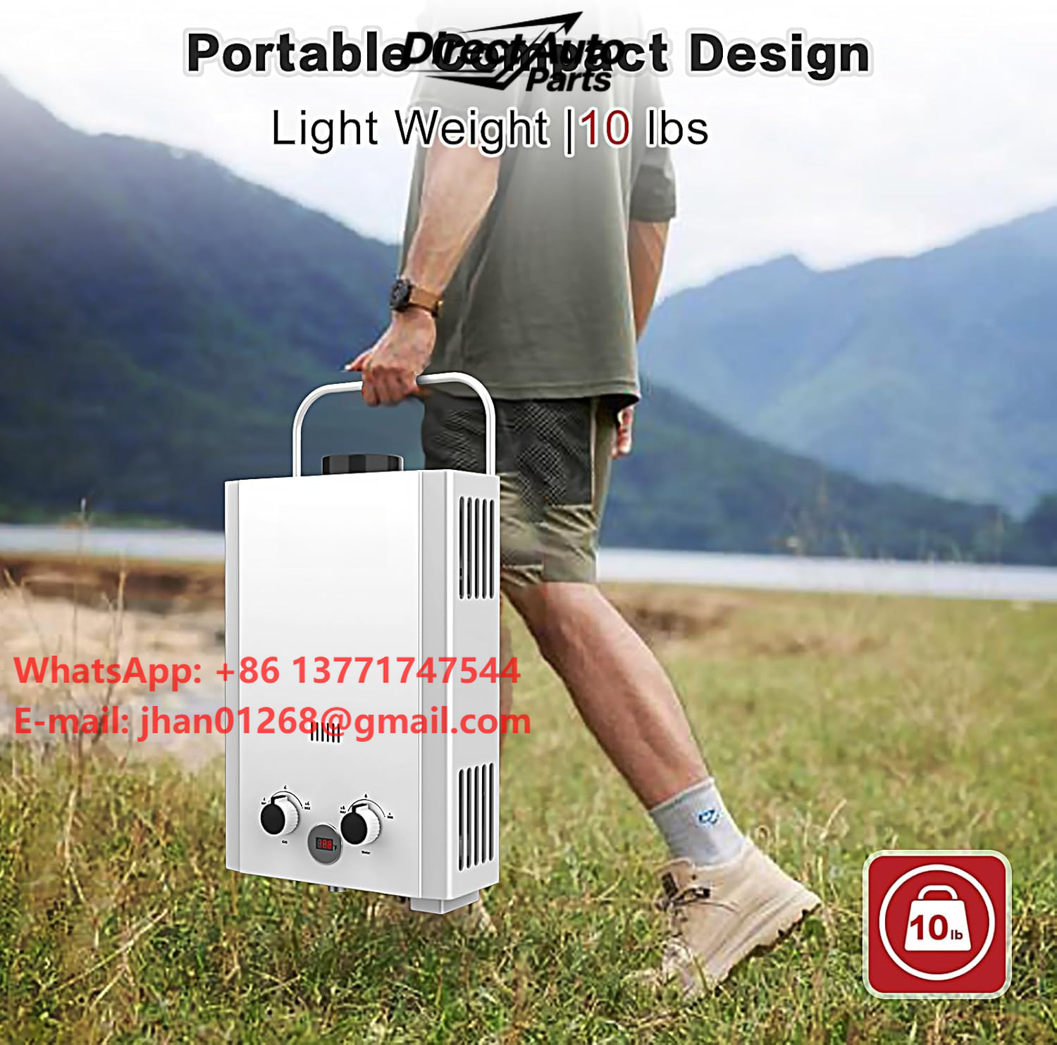 Outdoor Camping Hot Water Shower - Scaldabagno a propano senza serbatoio con
