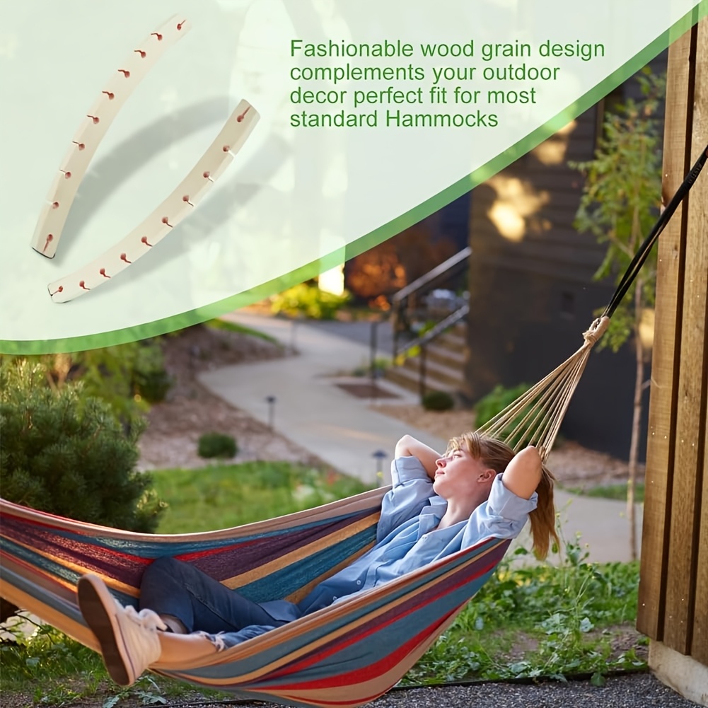 Camping Hammock - 2 Pezzi Barre Distanziatrici in Legno