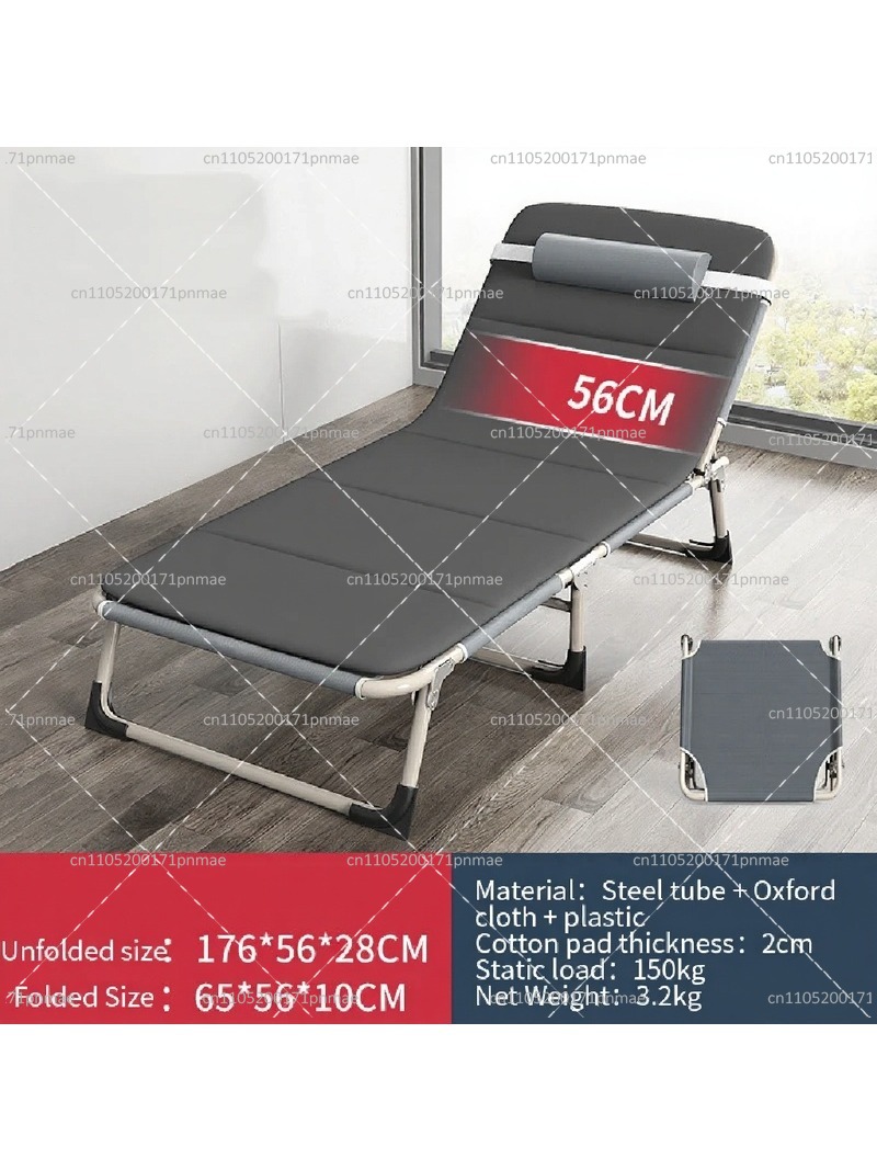 Bed Outdoor Camping - Letto Singolo Pieghevole in Metallo, Moderno