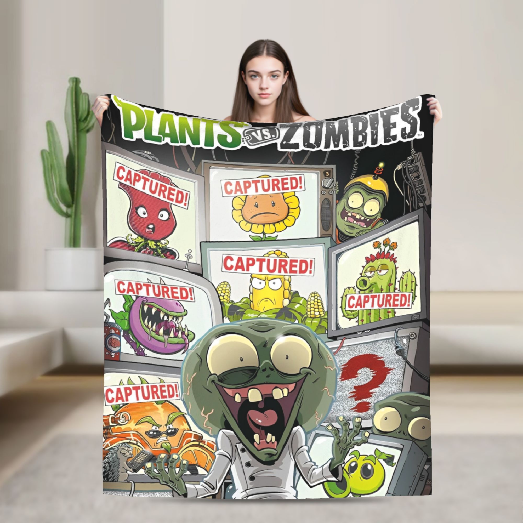 Outdoor Camping Games For Adults - Coperte in flanella P-Plants-vs-Zombie, morbide coperte