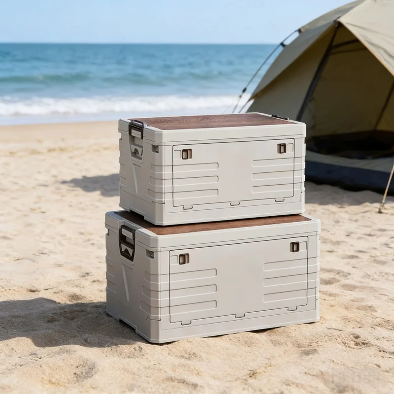 Outdoor Camping Food - Contenitore Portaoggetti per Auto, Scatola Pieghevole