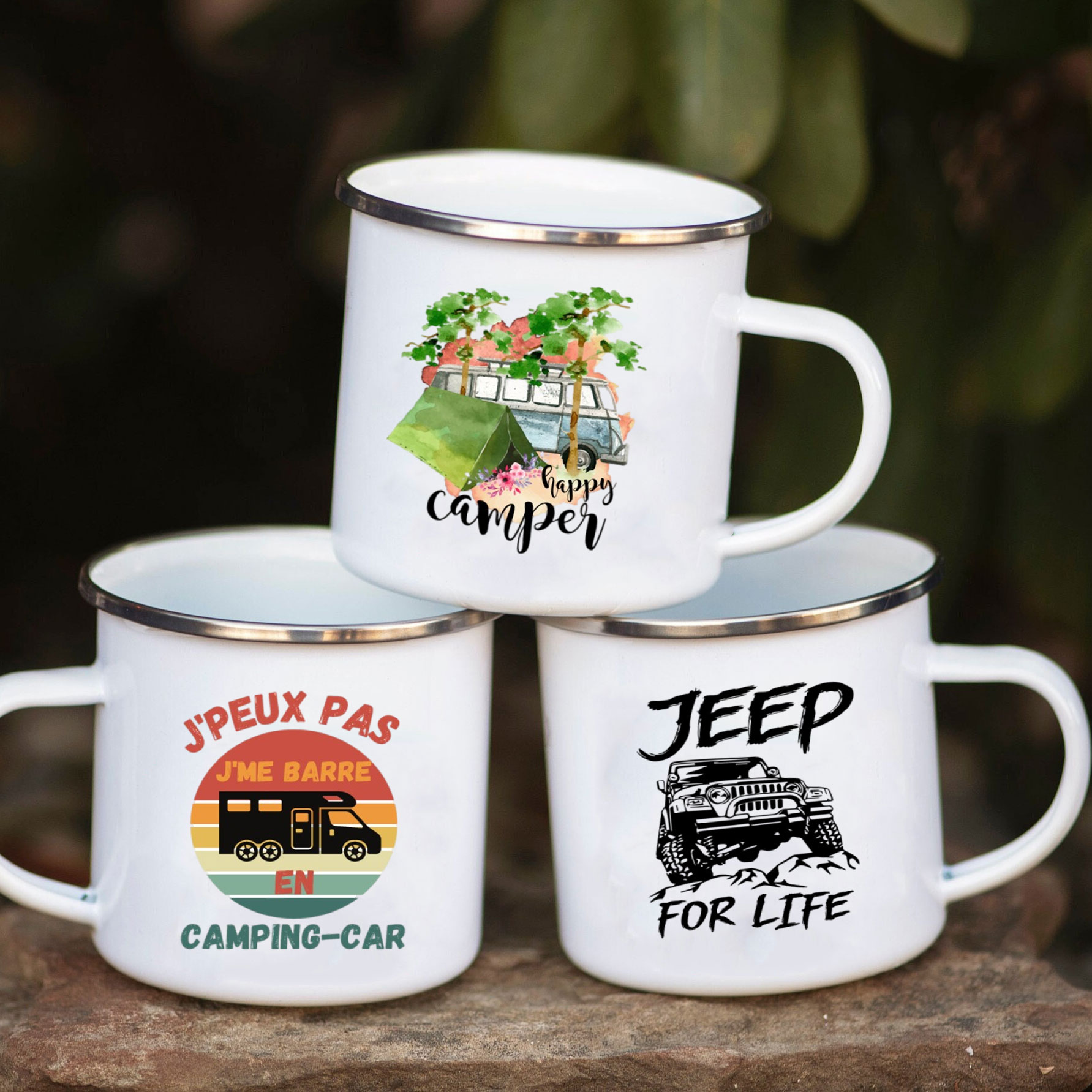Outdoor Camping Van - Tazza in Smalto per Camper, Idea