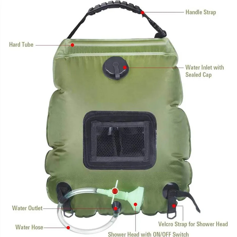 Doccia Solare Portatile 20L pe - Outdoor Camping Hot Water Shower recensione e prezzo