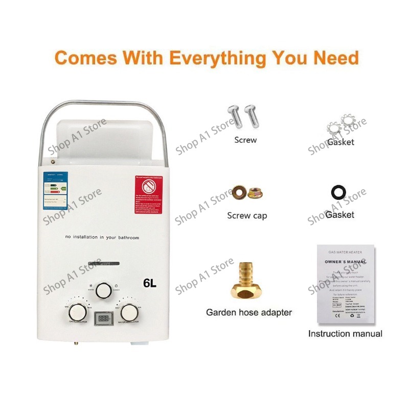 Scaldabagno 6L per Campeggio E - Outdoor Camping Hot Water Shower recensione e prezzo