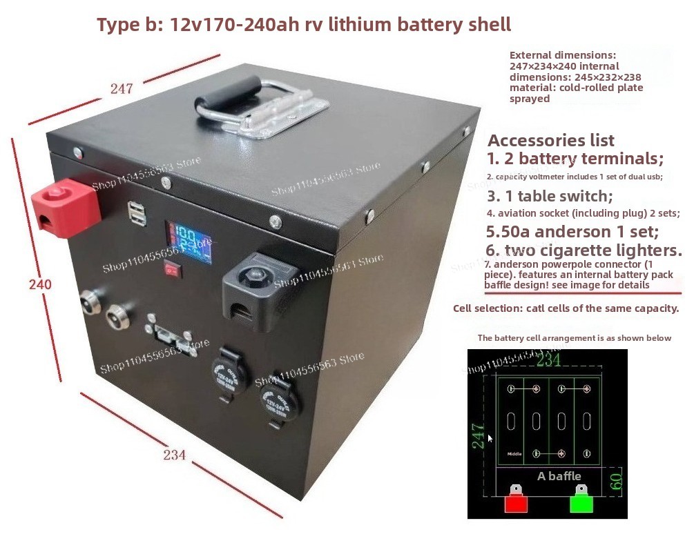 Cassa per Batteria al Litio Fe - Bed Outdoor Camping recensione e prezzo
