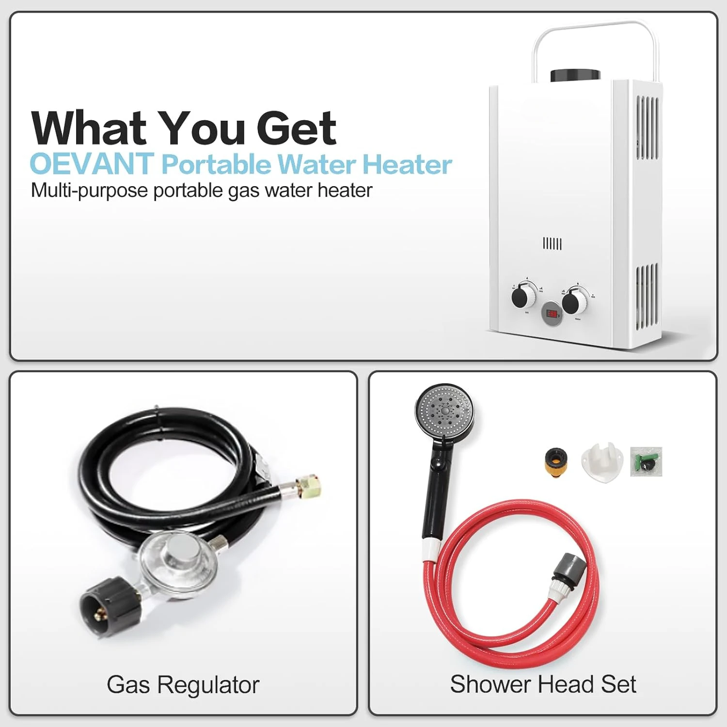 Scaldabagno a propano senza se - Outdoor Camping Hot Water Shower recensione e prezzo
