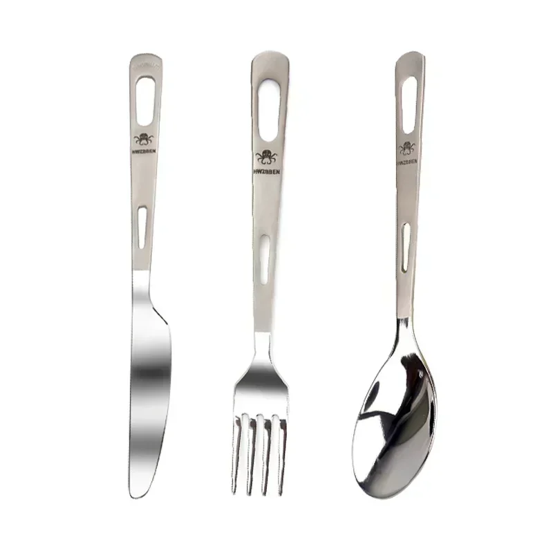 HWZBBEN Titanium Fork Spoon Kn - Outdoor Camping Kitchen Set recensione e prezzo