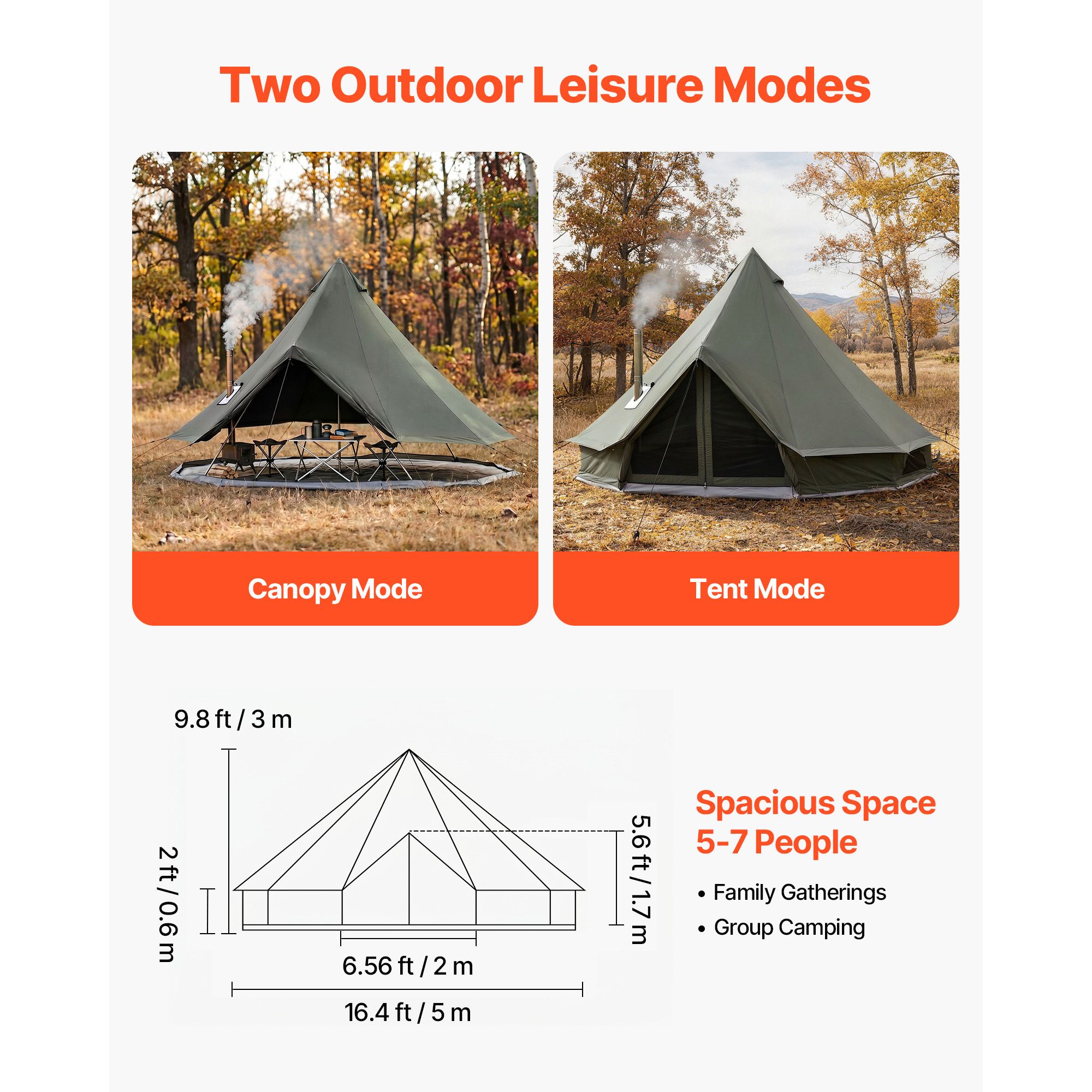 Tenda a Campana in Tela, Yurt  - Outdoor Yurt Camping recensione e prezzo