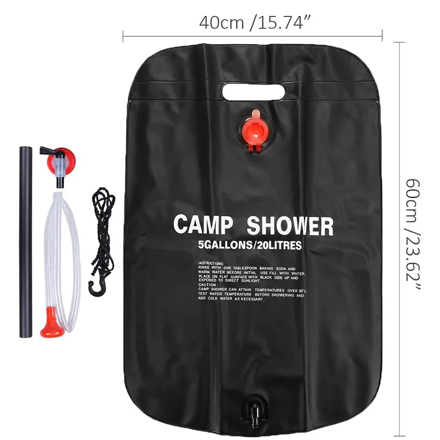 Borsa doccia solare pieghevole - Outdoor Camping Hot Water Shower recensione e prezzo